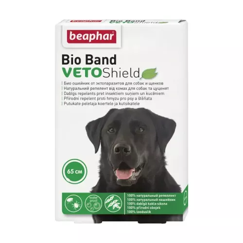 Біо-нашийник для собак Beaphar «Veto Shield» 65см (від зовнішніх паразитів) (10665)