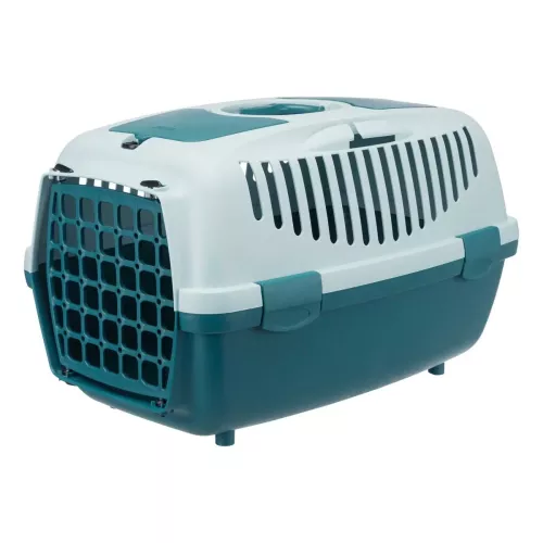 Контейнер-переноска для собак та котів вагою до 8 кг Trixie «Capri 2» 37 x 34 x 55см світло-блакитна (TX-39828)