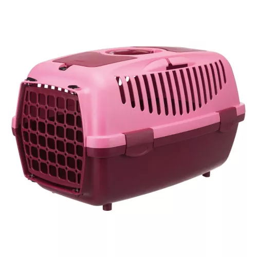 Контейнер-переноска для собак та котів вагою до 8 кг Trixie «Capri 2» 37 x 34 x 55см рожева (TX-39829)