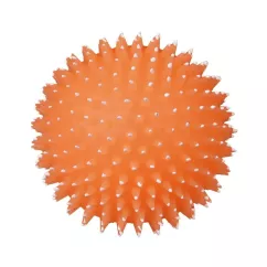 Игрушка для собак Trixie Мяч фосфоресцентный, игольчатый с пискавкой d=10 см (винил, цвета в ассортименте) (34091)