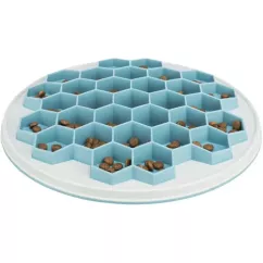Миска-улей пластиковая для медленного кормления Trixie ø 30 см (голубая) (25039)