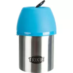 Бутылка дорожная Trixie с миской 300 мл (черная, синяя)