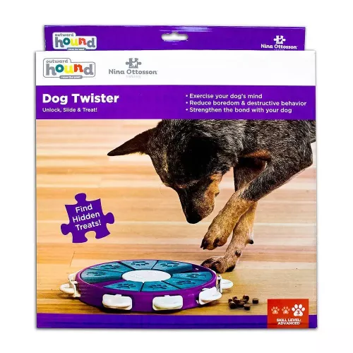 Dog Twister Nina Ottosson ⌀=26 см, h=4,5 см игрушка интерактивная для собак - фото №5