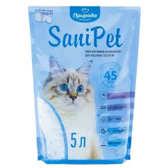 Наповнювач туалета для котів Природа Sani Pet 5 л (силікагелевий) (PR240267)