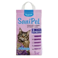 Наполнитель туалета для кошек Природа Sani Pet с лавандой 5 кг (бентонитовый средний) (PR240434)