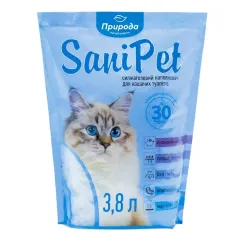 Наполнитель туалета для кошек Природа Sani Pet 3,8 л (силикагелевый) (PR240266)