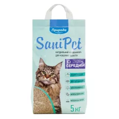 Наполнитель туалета для кошек Природа Sani Pet 5 кг (бентонитовый средний) (PR240781)