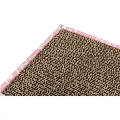 Дряпка картонна з м'ячиками та м'ятою Trixie 48 × 5 × 25см рожева (48005) - фото №3