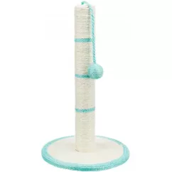 Когтеточка-столбик Trixie с игрушкой на веревке 50см (бирюзовая, красная, черная, синяя) (4309)
