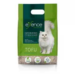Наповнювач туалету для котів Essence натуральний з ароматом зеленого чаю розмір гранул 1,5 мм, 6 л (тофу) (4820261920062)
