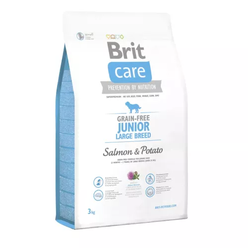 Brit Care GF Junior Large Breed Salmon & Potato 3 kg сухий корм для цуценят та молодих собак великих