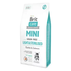 Brit Care Mini Light & Sterilised 7 kg (лосось та кролик) сухий корм для собак мініатюрних порід з н