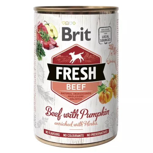 Вологий корм для собак Brit Fresh Beef with Pumpkin 400г (яловичина) (100158/3886)