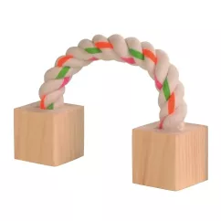 Игрушка для грызунов Trixie Канат с деревянными блоками 20 см (6186)