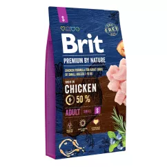 Brit Premium Adult S 8 kg (курица) сухой корм для взрослых собак мелких пород