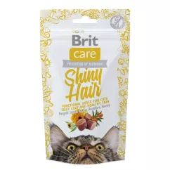 Brit Care Functional Snack Shiny Hair Лакомство для котов для кожи и шерсти 50 г (111264/1388)
