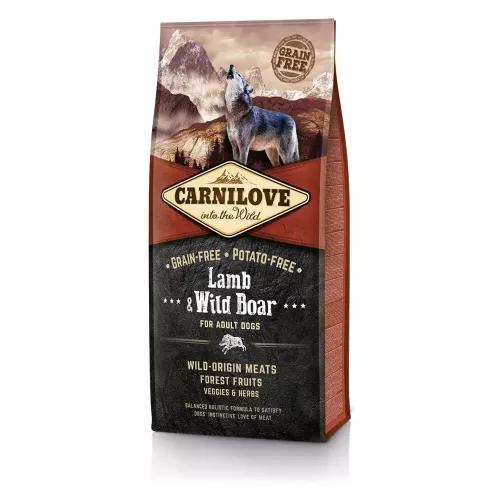 Carnilove Lamb & Wild Boar 12 kg (ягня та кабан) сухий корм для дорослих собак усіх порід