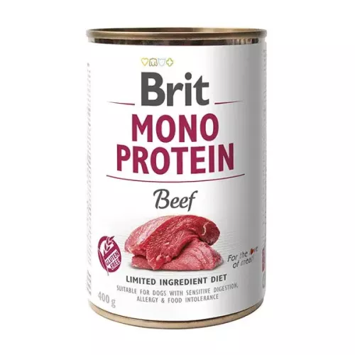 Вологий корм для собак Brit Mono Protein Beef 400г (яловичина) (100831/100057/9766)