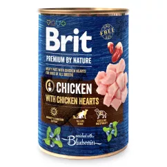 Вологий корм для собак Brit Premium By Nature Chicken with Hearts 800г (курка) (100407/8546)