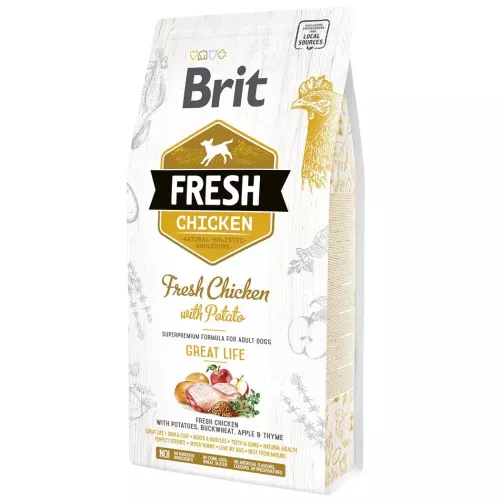Brit Fresh Chicken with Potato Adult Great Life 2,5 kg сухий корм для дорослих собак