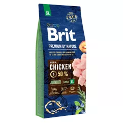 Brit Premium Junior XL 15 kg (курица) сухой корм для щенков и молодых собак гигантских пород