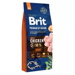 Brit Premium Sport 15 kg (курка) сухий корм для активних собак