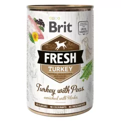 Влажный корм для собак Brit Fresh Turkey with Peas 400 г (индейка) (100157/3879)