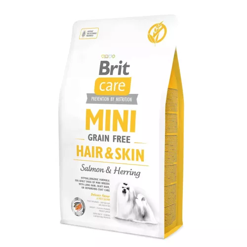 Brit Care Mini GF Hair & Skin 2 kg (лосось та оселедець) сухий корм для собак мініатюрних порід