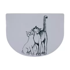 Килимок під миску Trixie «Pussy Cat» 40 см / 30 см (сірий) (24540)