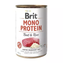 Влажный корм для собак Brit Mono Protein Beef & Rice 400г (говядина и рис) (100832/100054/9735)