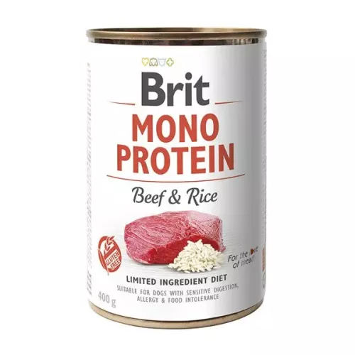 Вологий корм для собак Brit Mono Protein Beef & Rice 400г (яловичина та рис) (100832/100054/9735)