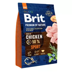 Brit Premium Sport 3 kg (курица) сухой корм для активных собак всех пород