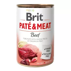 Влажный корм для собак Brit Pate & Meat Beef 400 г (говядина и индейка) (100858/100072/0274)