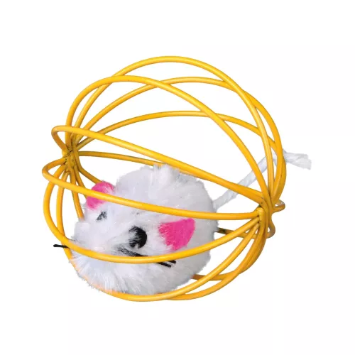 Іграшка для котів Trixie М'яч з мишкою 6 см (кольори в асортименті) (4115) - фото №2