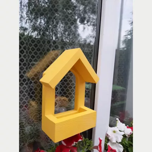 Кормушка для птиц House for Birds оконная "Балкон" 24,5 x 20 x 7 см (дерево, цвета в ассортименте) (6063) - фото №3