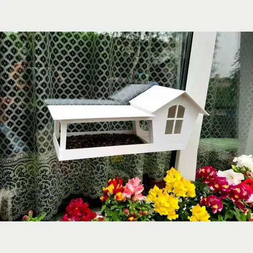 Годівниця для птахів House for Birds віконна «Будиночок» 150 х 370 х 125 мм (пластик, кольори в асортименті) (6061) - фото №4