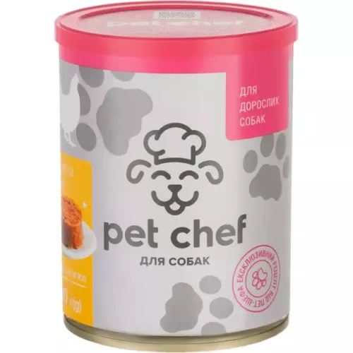 М'ясний паштет для дорослих собак Pet Chef 360г (курка) (4820255190242)