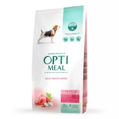 Optimeal 12 кг (индейка) сухой корм для взрослых собак средних пород