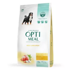 Optimeal 12 кг (курица) сухой корм для взрослых собак крупных пород