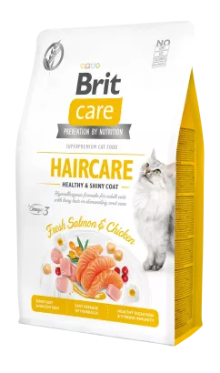 Сухой корм для кошек Brit Care Cat GF Haircare Healthy & Shiny Coat 2 кг (курица и лосось) (171306/0884)