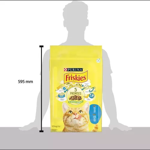 Сухой корм для кошек Friskies 10 кг (лосось и овощи) (5997204515469) - фото №3