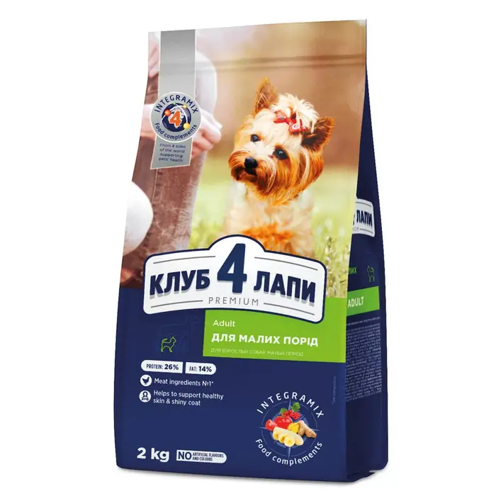 Club 4 Paws Premium 2 кг (курка) сухий корм для собак малих порід