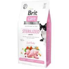 Brit Care Cat GF Sterilized Sensitive 7 кг (кролик) сухой корм для стерилизованных котов с чувствите