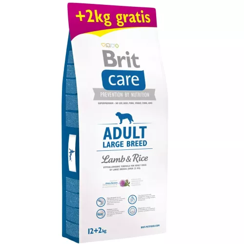 Brit Care Adult Large Breed Lamb & Rice 12+2 kg сухий корм для дорослих собак