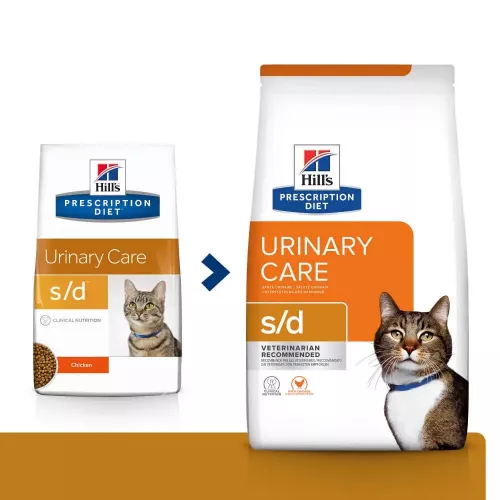 Hills Prescription Diet s/d Urinary 3 кг (курица) сухой корм для котов для растворения струвитных ка - фото №2