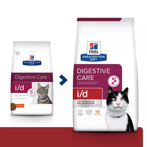Hills Prescription Diet i/d 3 кг (AB+) (курица) сухой корм для котов при заболеваниях желудочно-кише - фото №2