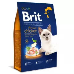 Brit Premium by Nature Cat Indoor 8 кг (курица) сухой корм для котов живущих в помещении