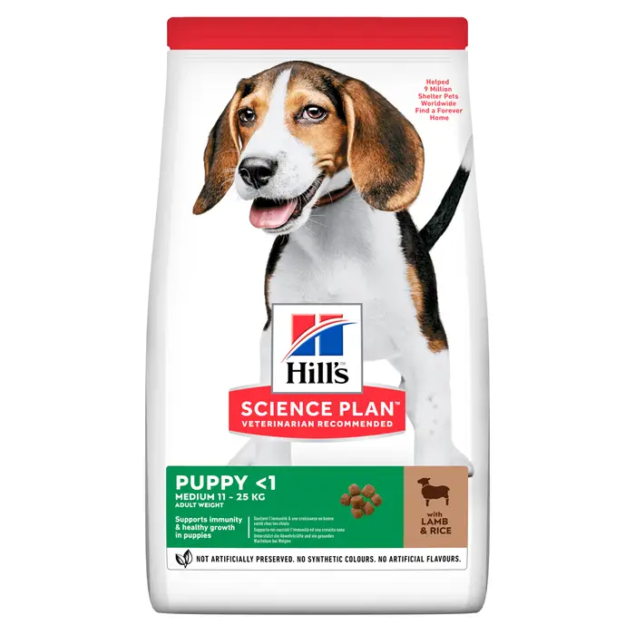 Hills Science Plan Puppy Medium 14 кг (ягня та рис) сухий корм для цуценят