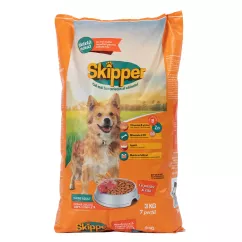 Skipper 3 кг (курица и говядина) сухой корм для собак