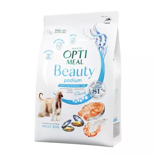 Optimeal Beauty Podium Shiny Coat & Dental Care 4 кг (морепродукти)